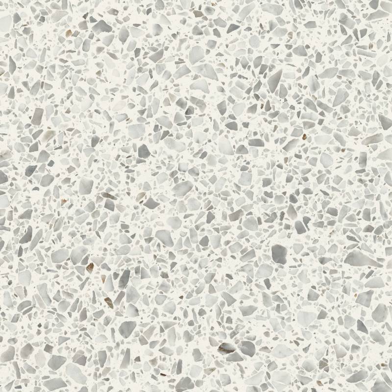 White Terrazzo Porcelain Tile with Grey Stone Chips