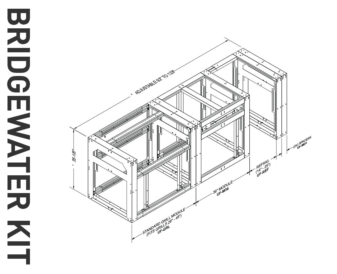 THE BRIDGEWATER OUTDOOR KITCHEN FRAME