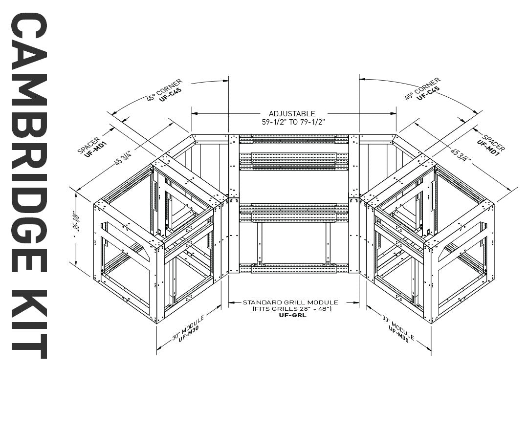THE CAMBRIDGE OUTDOOR KITCHEN FRAME