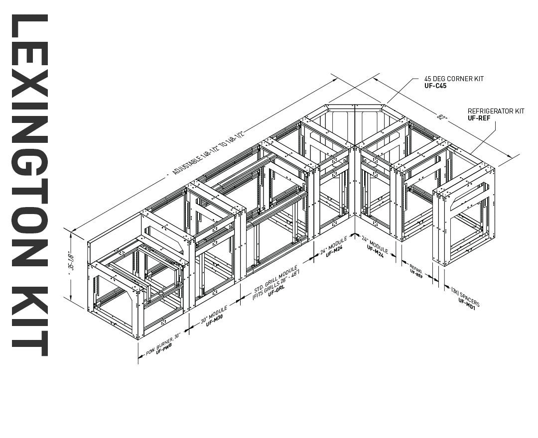 THE LEXINGTON OUTDOOR KITCHEN FRAME